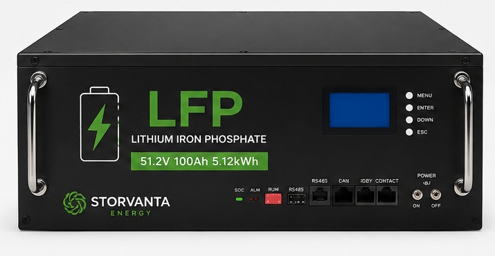 LFP LiFePO₄ battery front view
